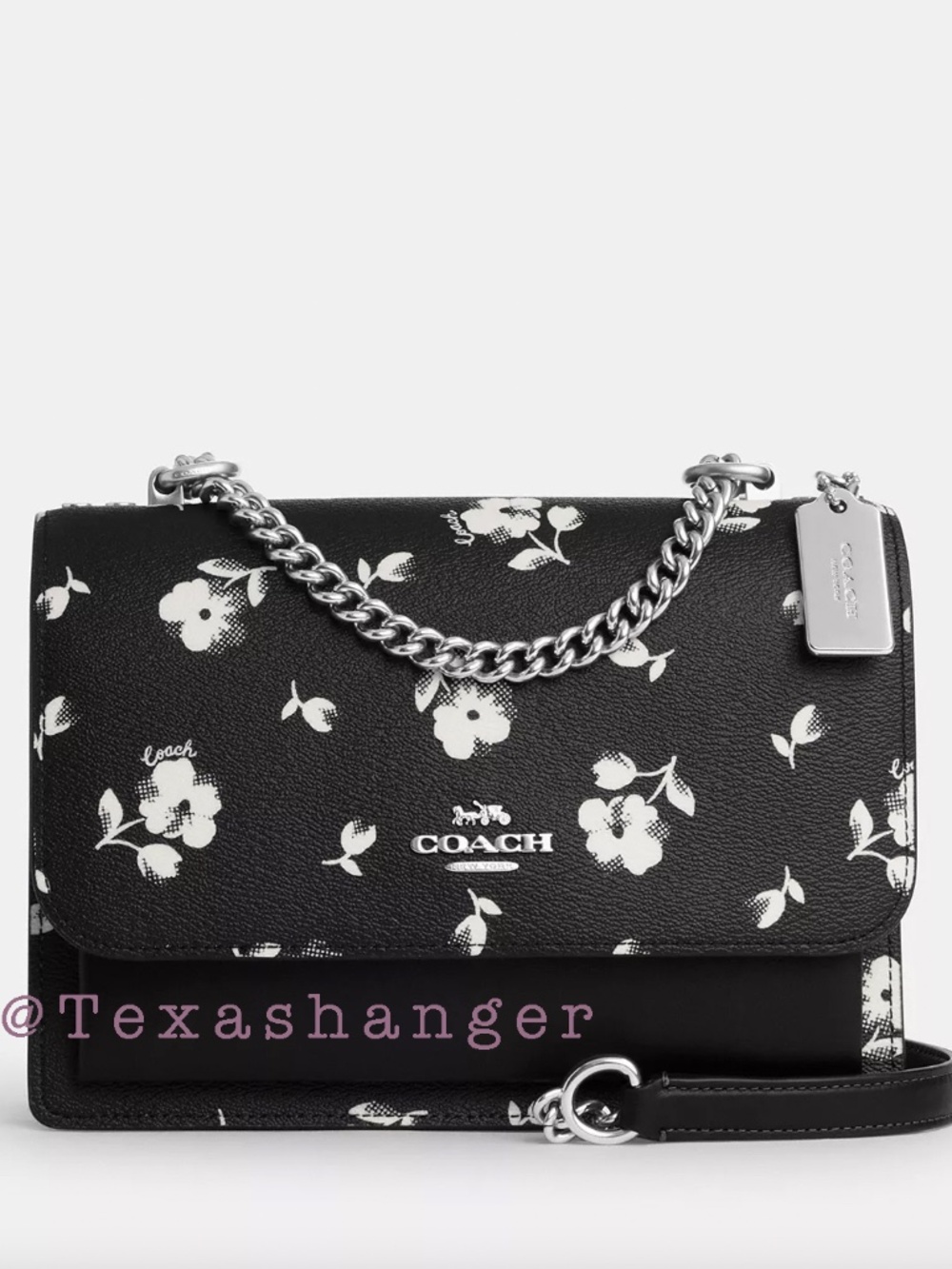 Coach NWT Klare Crossbody Bag with Floral Print CP090 Black Multi